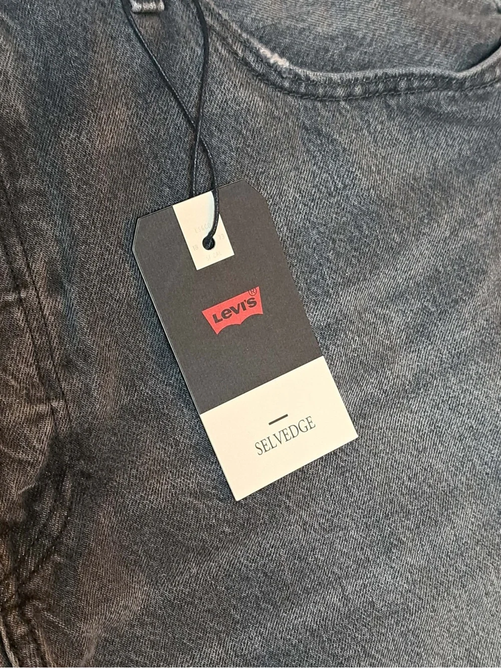 Levi's ® Original Selvedge Men's Jeans - Black Ash Grey - Men's size 38x32